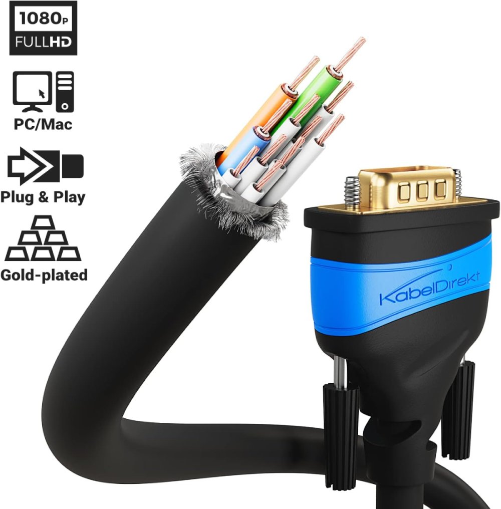 Avis KabelDirekt Câble VGA Mâle-Mâle 10m - Le Test Complet pour Savoir s'il Faut l'Acheter