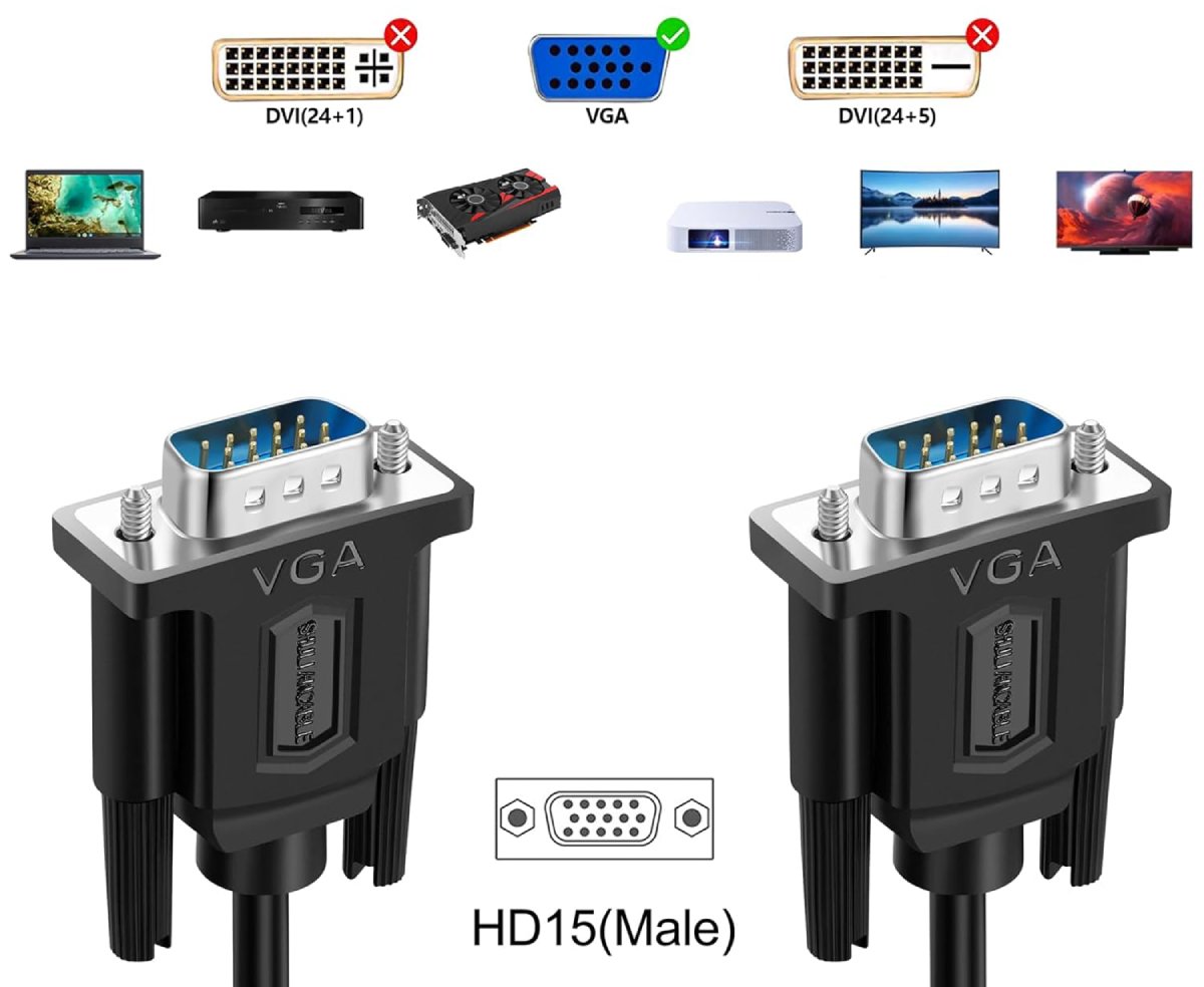 Avis SHULIANCABLE Câble VGA Mâle-Mâle 5m - Le Test Complet pour Savoir s'il Faut l'Acheter