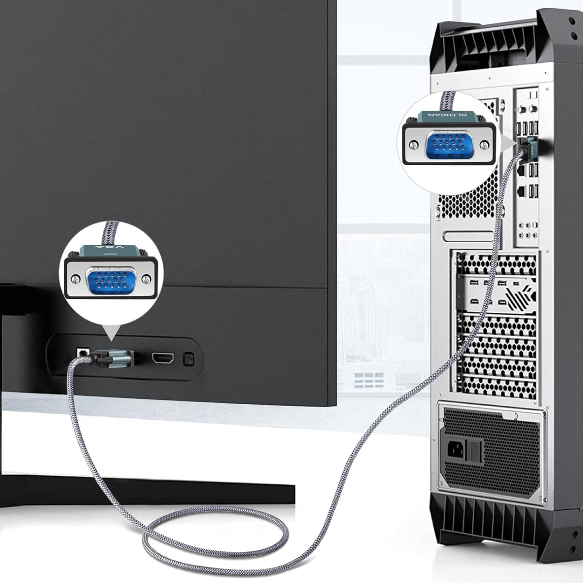 Avis SLDXIAN Câble VGA 15 Broches Mâle vers Mâle Full HD 2m - Le Test Complet pour Savoir s'il Faut l'Acheter