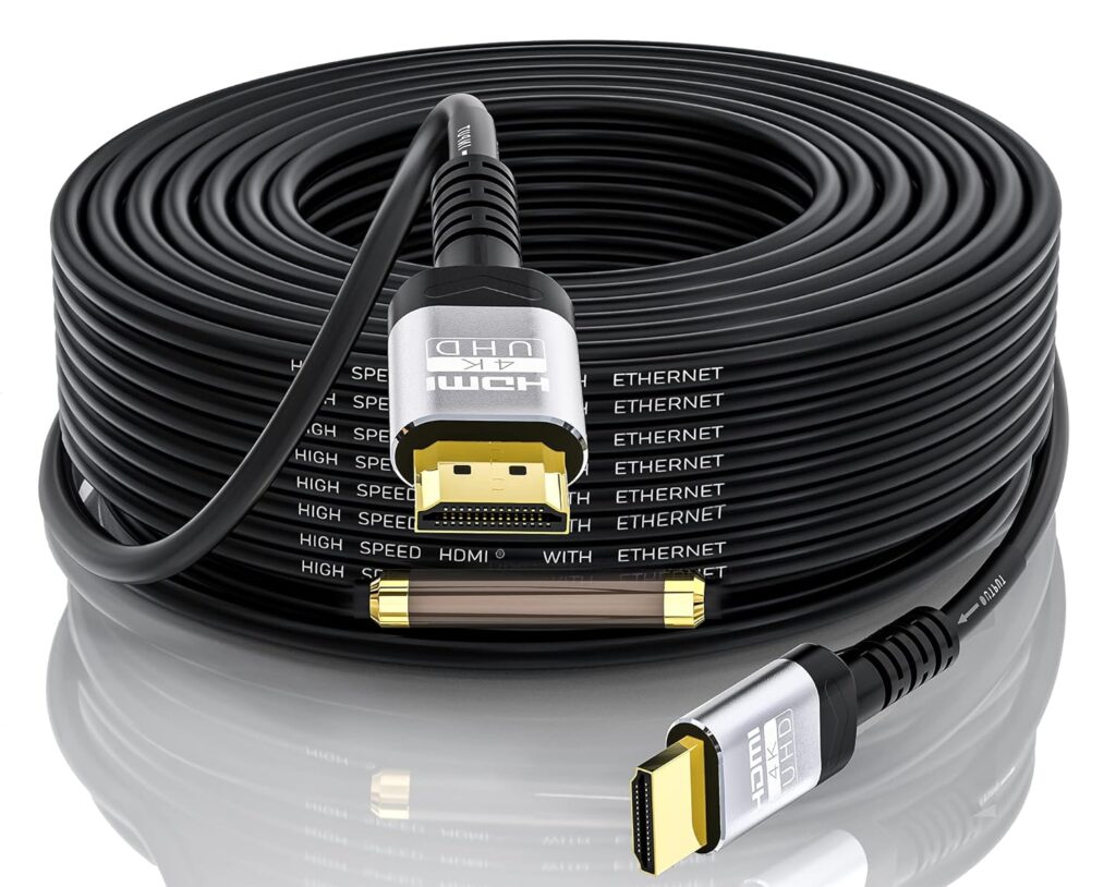 Caractéristiques Techniques Clés du Soonsoonic Câble HDMI 4K 30m avec Amplificateur de Signal Intégré