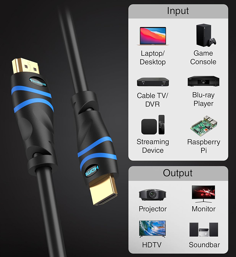 Details Avis BlueRigger HDMI Câble High Speed - Standard Le Test Complet pour Savoir s'il Faut l'Acheter