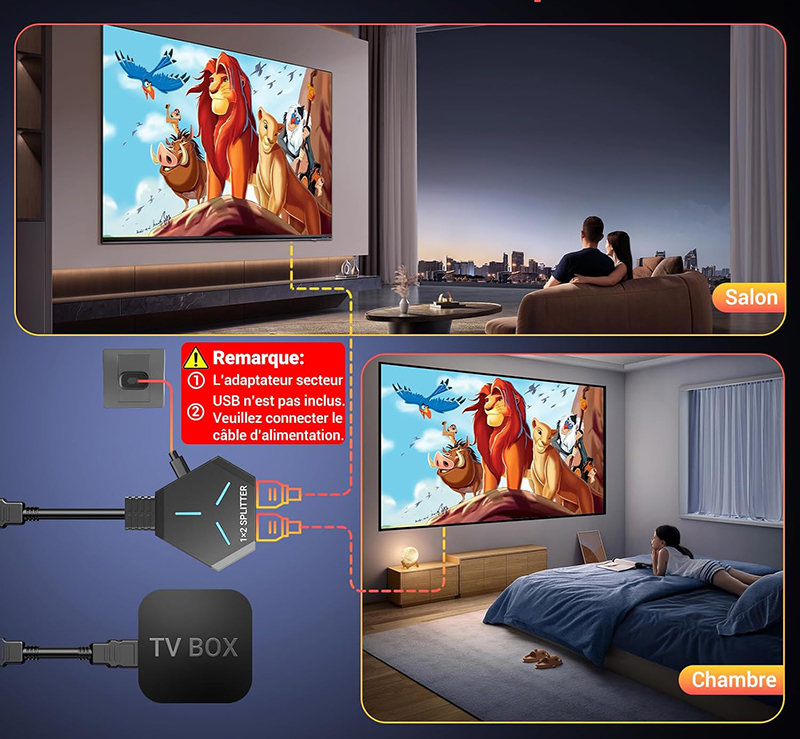 Details Avis eSynic Splitter HDMI 1 Entrée 2 Sorties Le Test Complet pour Savoir s'il Faut l'Acheter