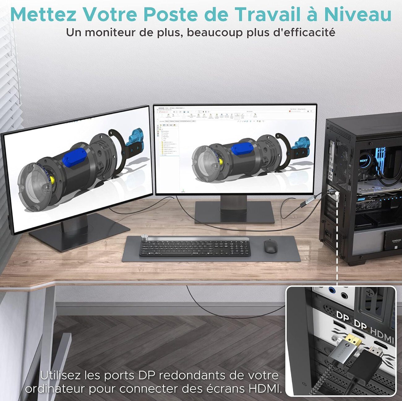 Test Complet de l'Adaptateur HDMI Warrky Adaptateur DisplayPort vers HDMI