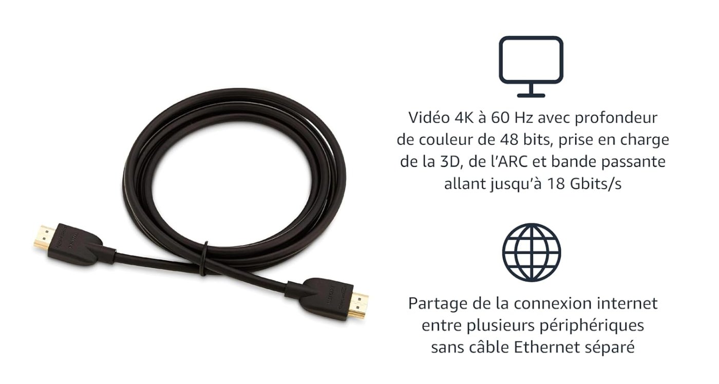 Test Complet et Avis sur le Cable Amazon Basics Câble HDMI 2.0